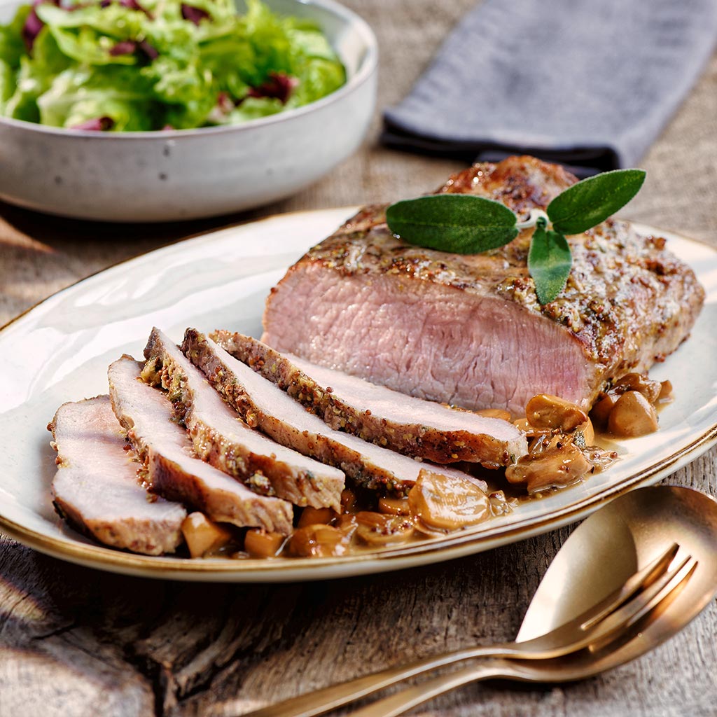 Kalbsbraten an Senfsoße - Kontrollgemeinschaft Deutsches Kalbfleisch ...